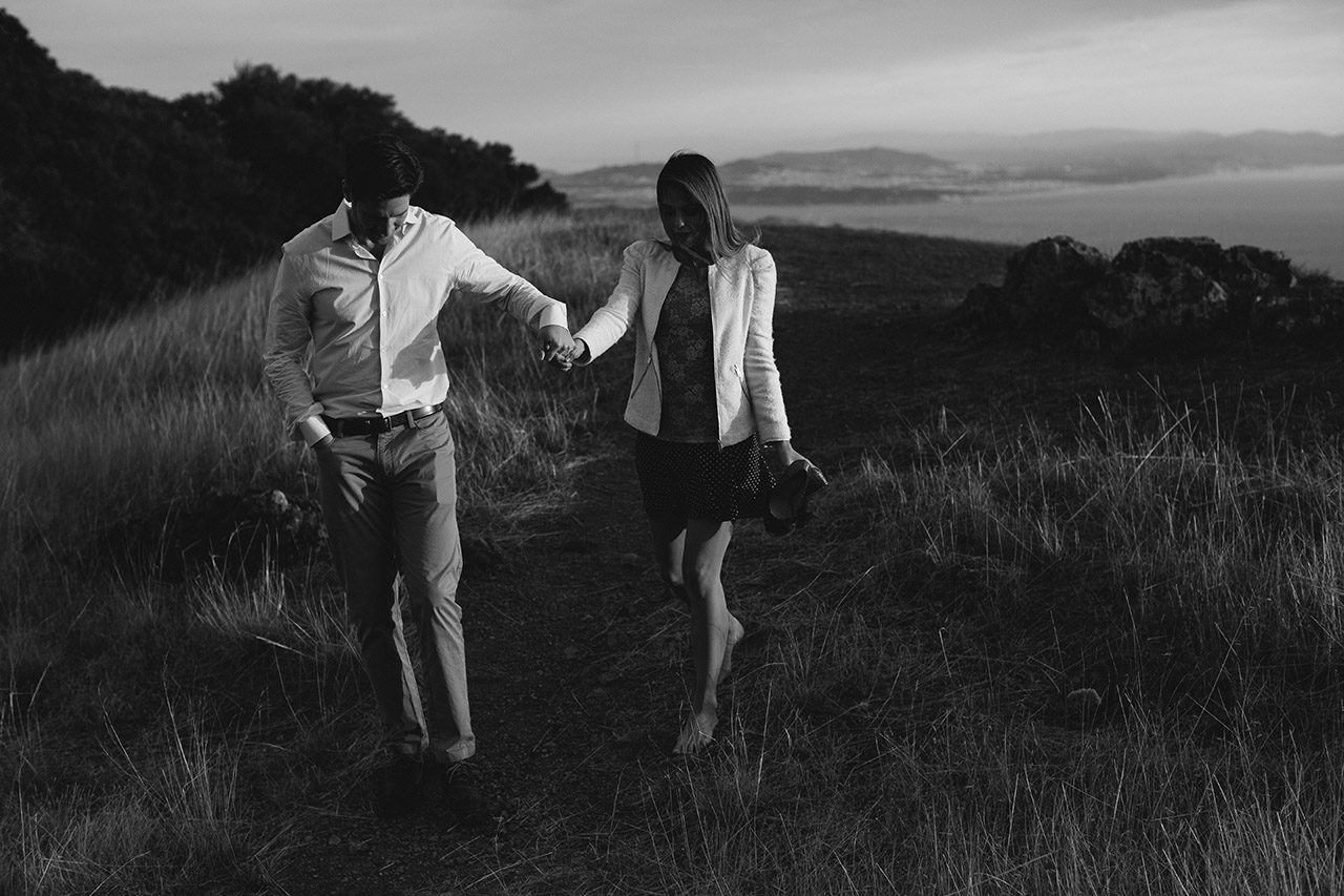 mt tamalpais engagement photos dustin cantrell bw_55