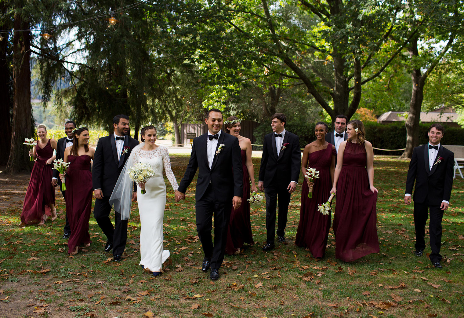 charles krug winery bridal party 