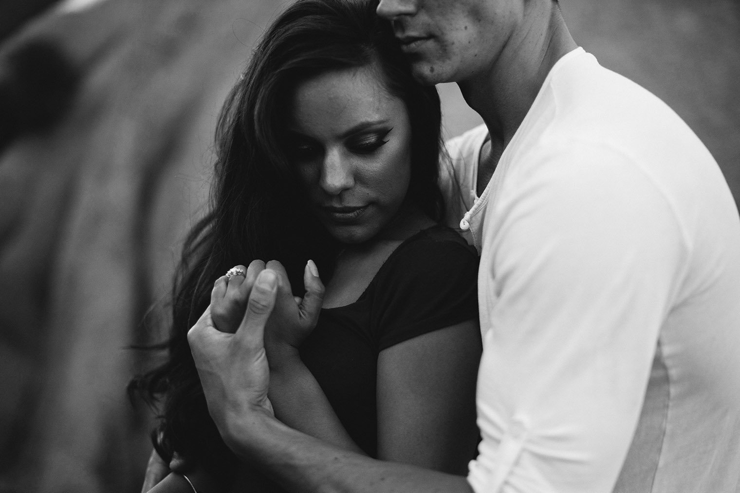 joshua tree engagement session bw_126