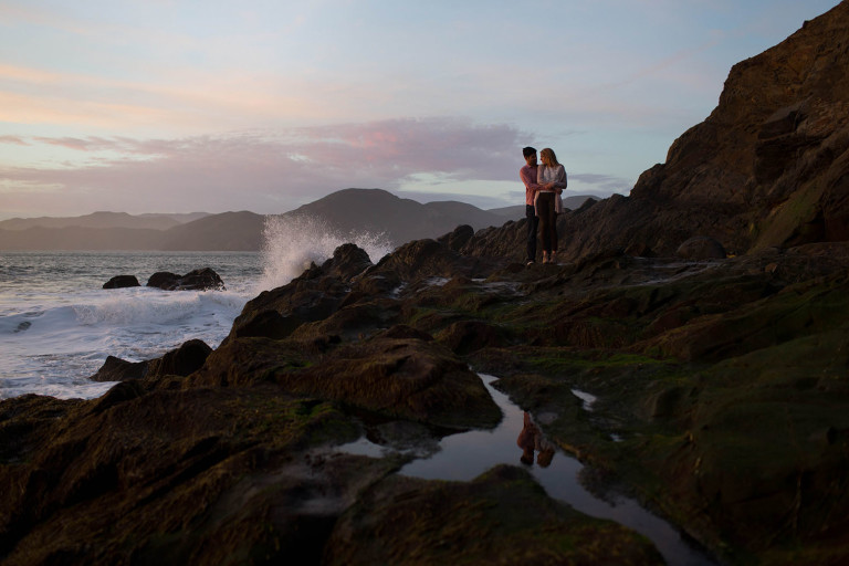 baker beach engagement session