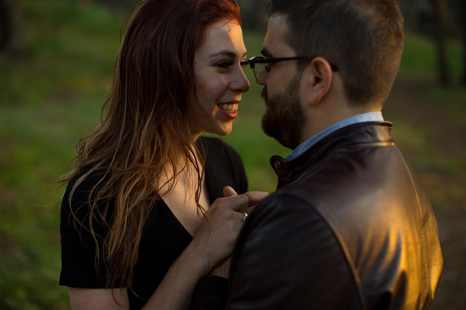 presidio engagement session at sunset