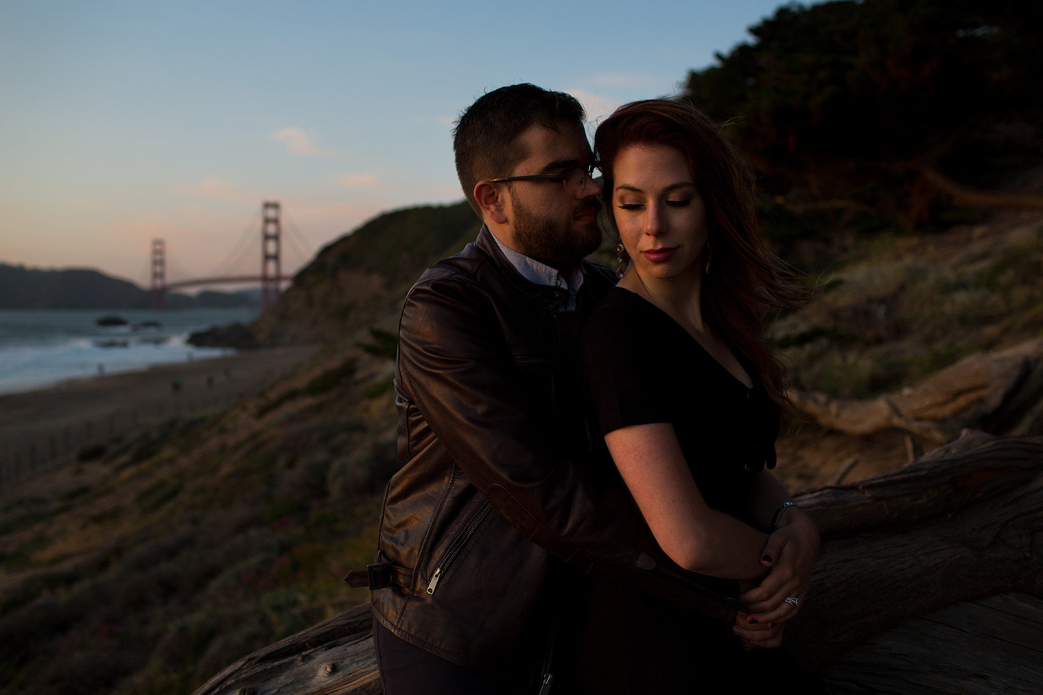 baker beach engagement session
