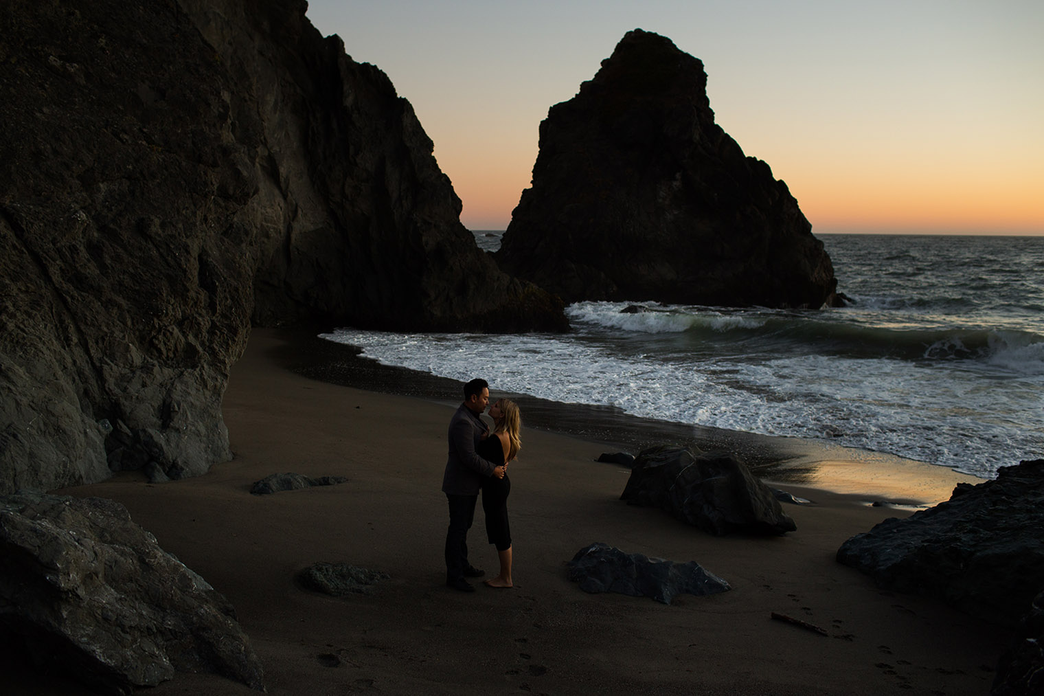 sonoma coast state park engagement photos