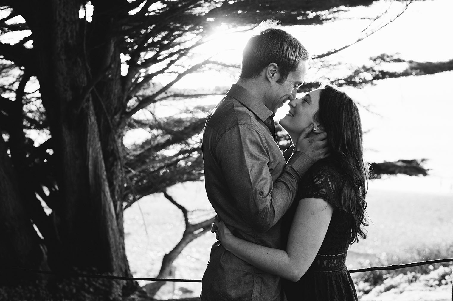engagement session at baker beach