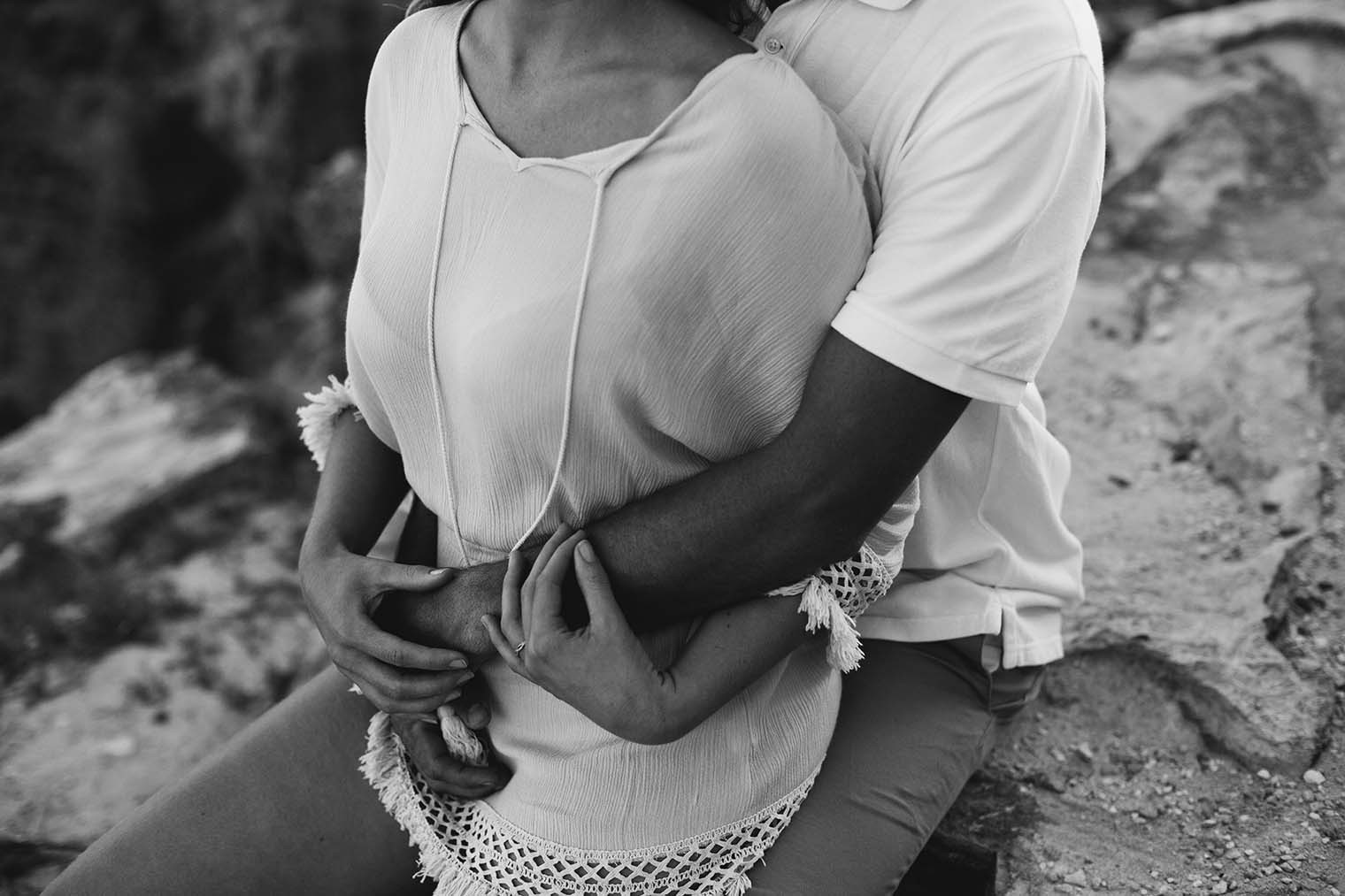 Sunset engagement session at Maha'ulepu Trailhead