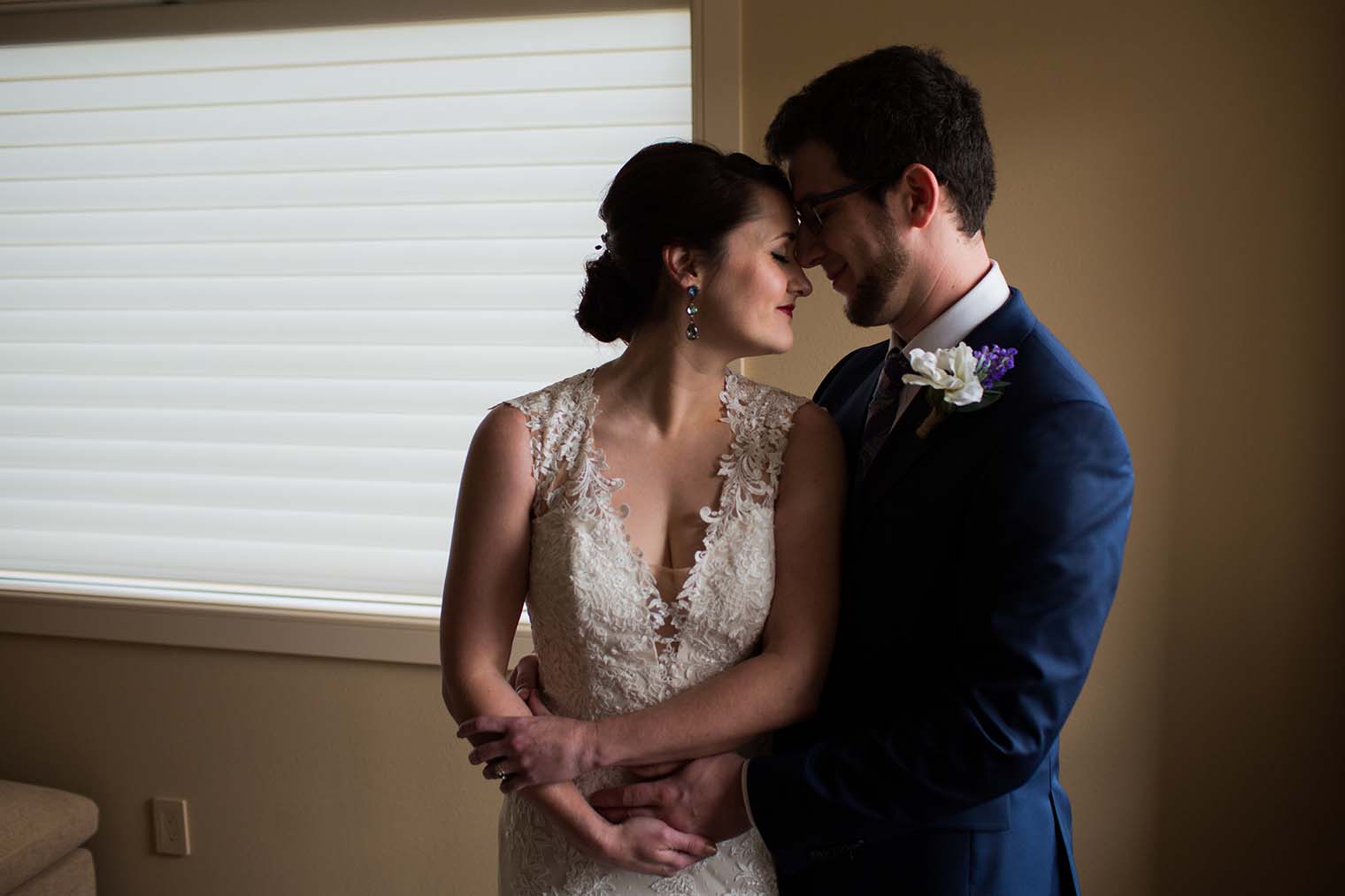 Bride and Groom Portraits by Wenatchee Wedding Photographer