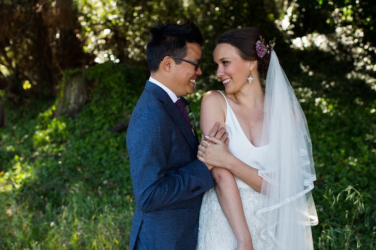 bride and groom portraits at jack london state historic park 