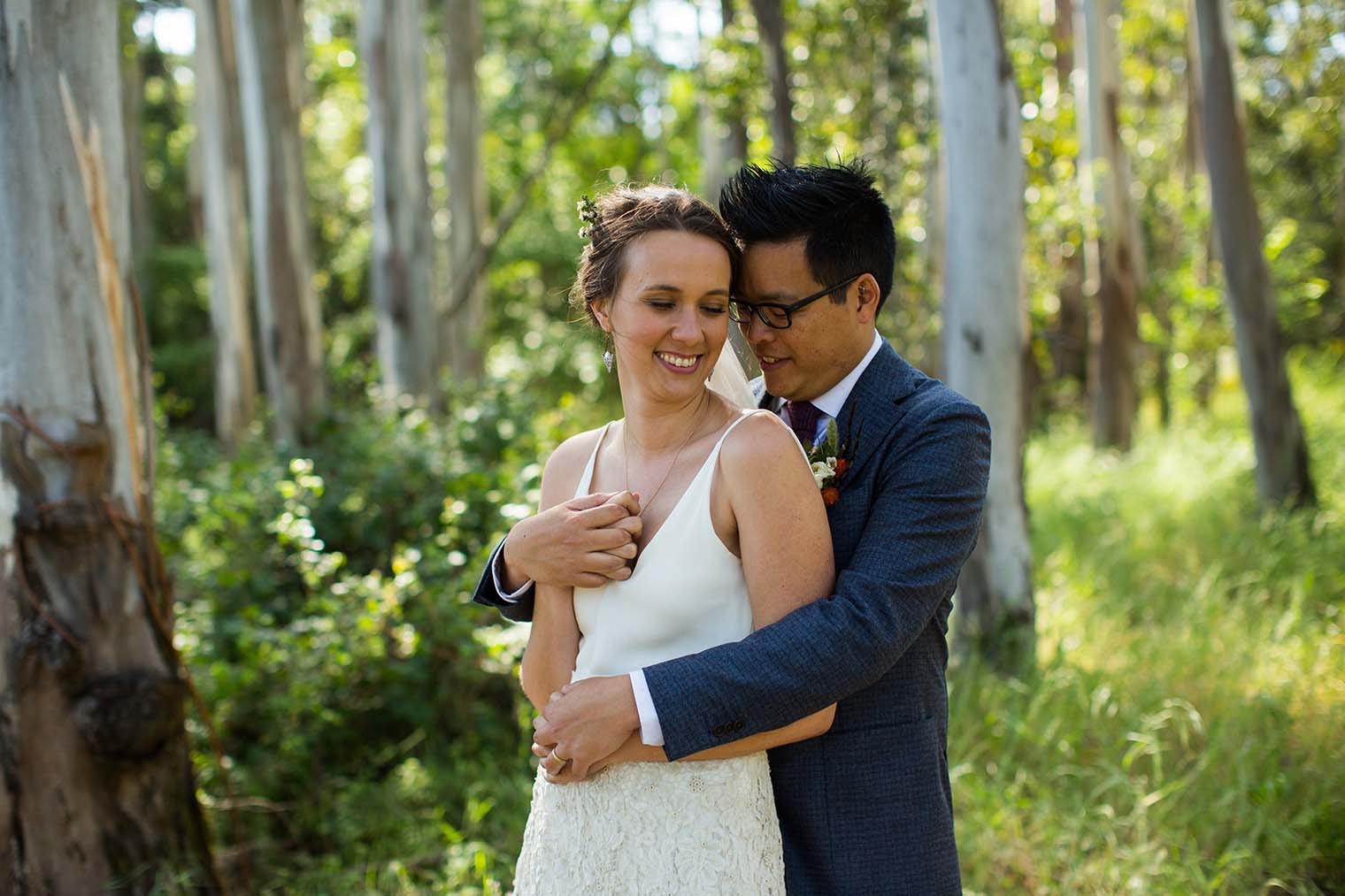 Bride and Groom at Westerbeke Ranch 