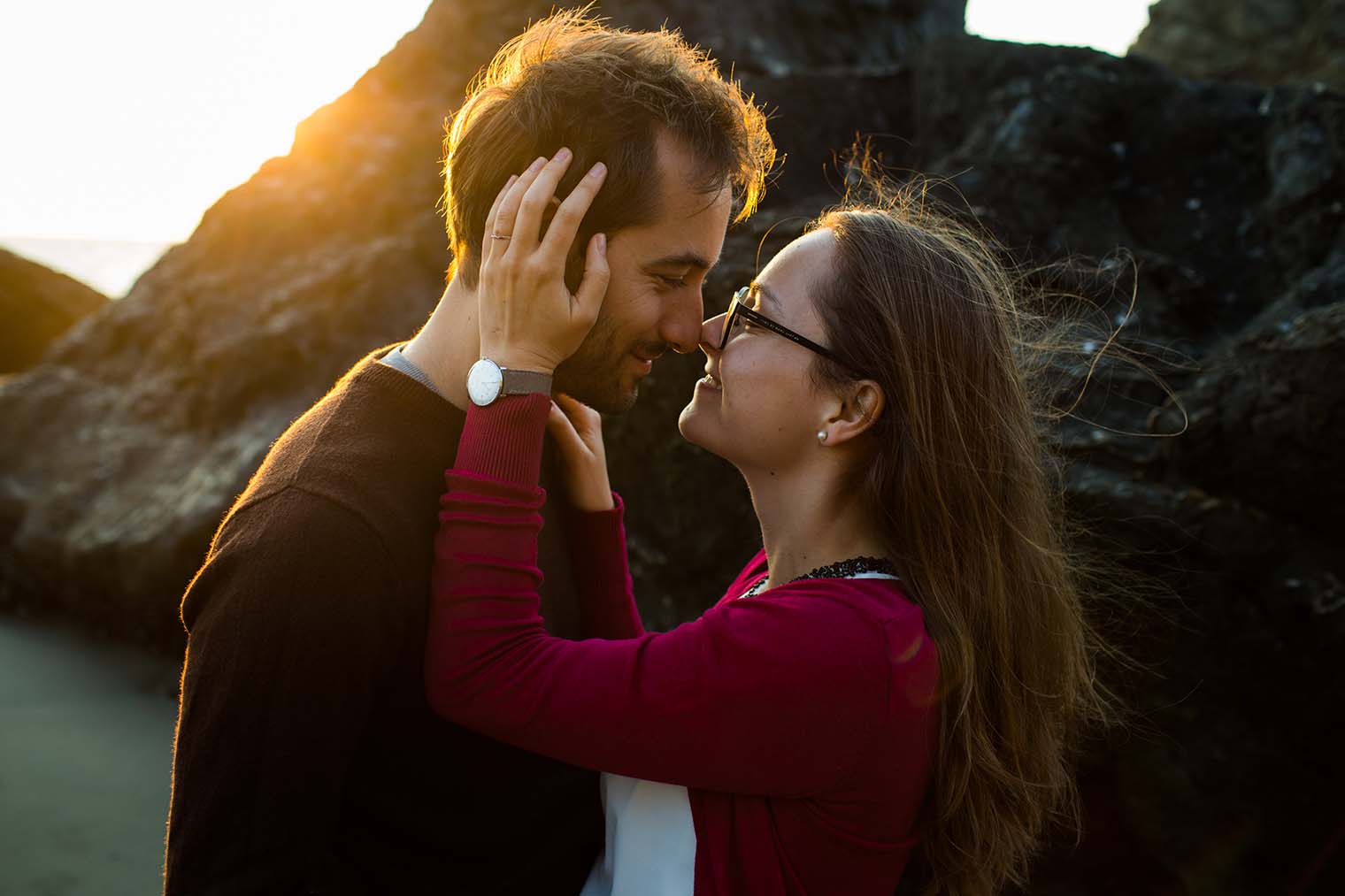 Marshall's Beach Engagement Photographer