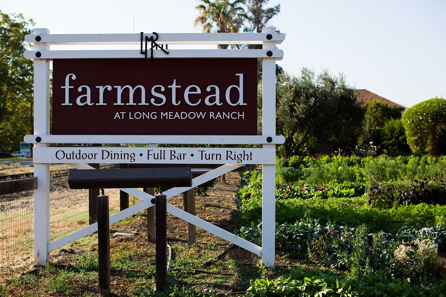 farmstead at long meadow ranch sign 