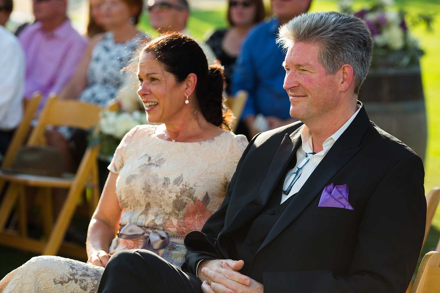parents at farmstead at long meadow ranch wedding 