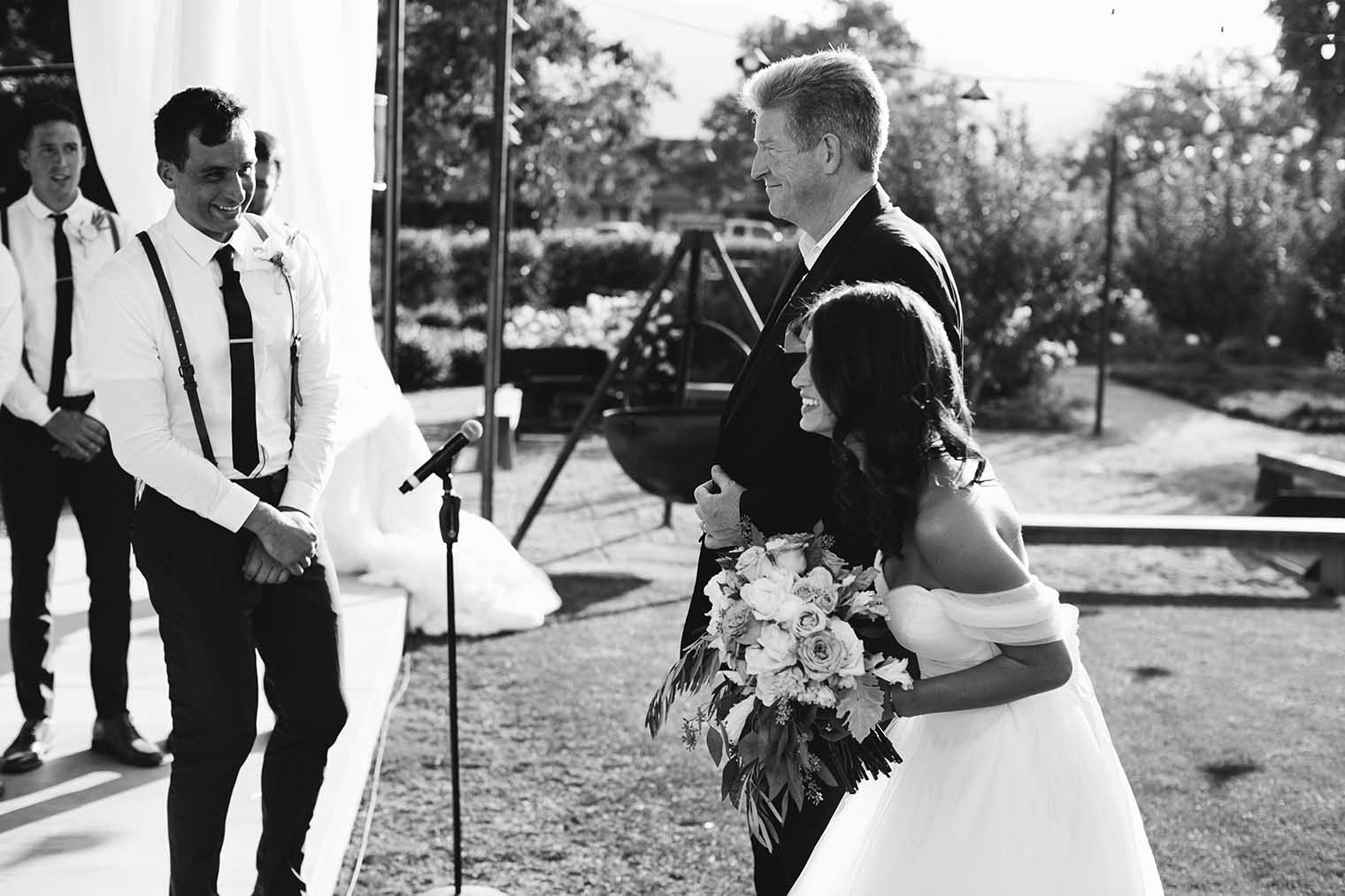 farmstead at long meadow ranch wedding ceremony