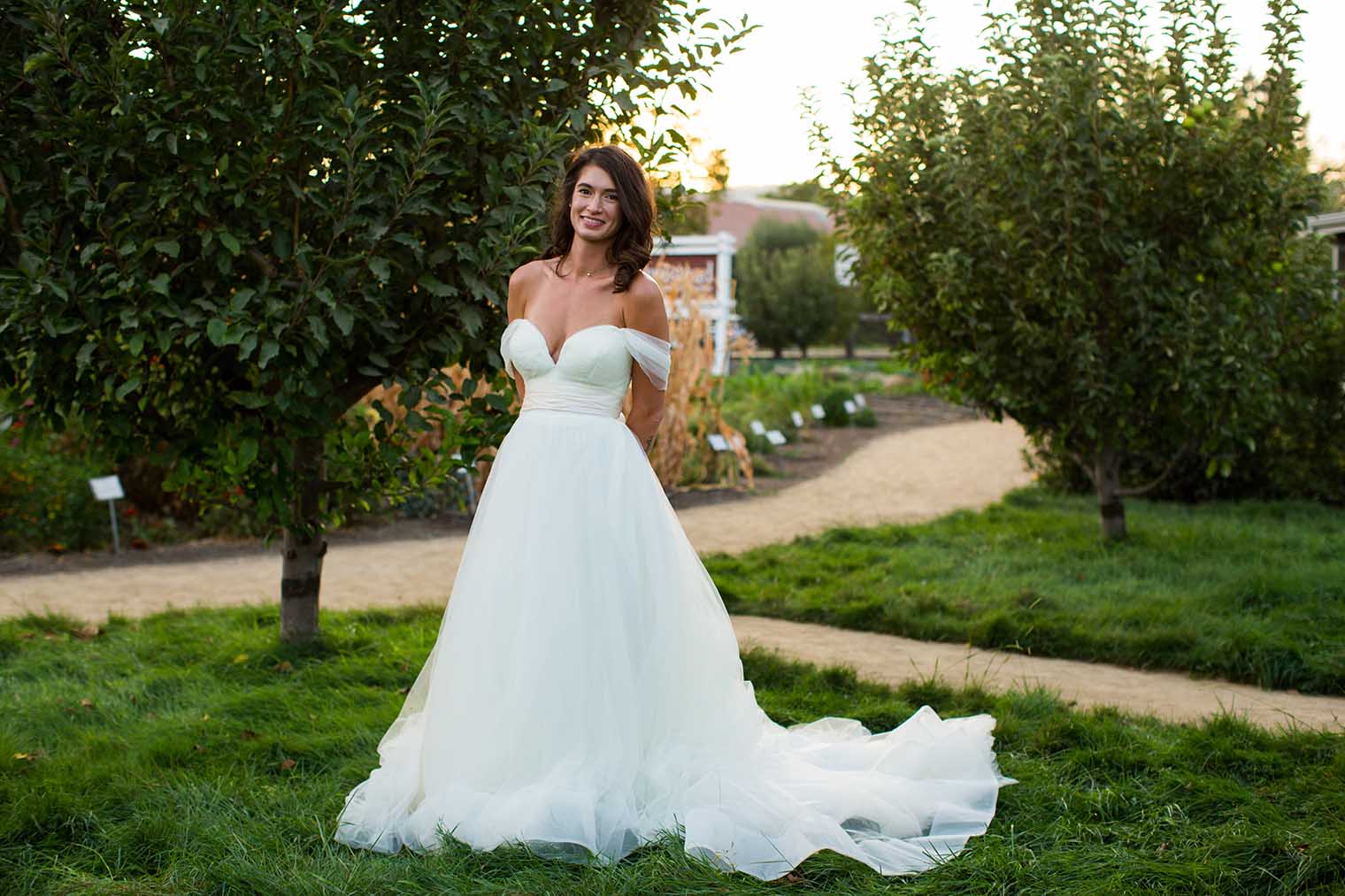 bride portrait at farmstead at long meadow ranch wedding