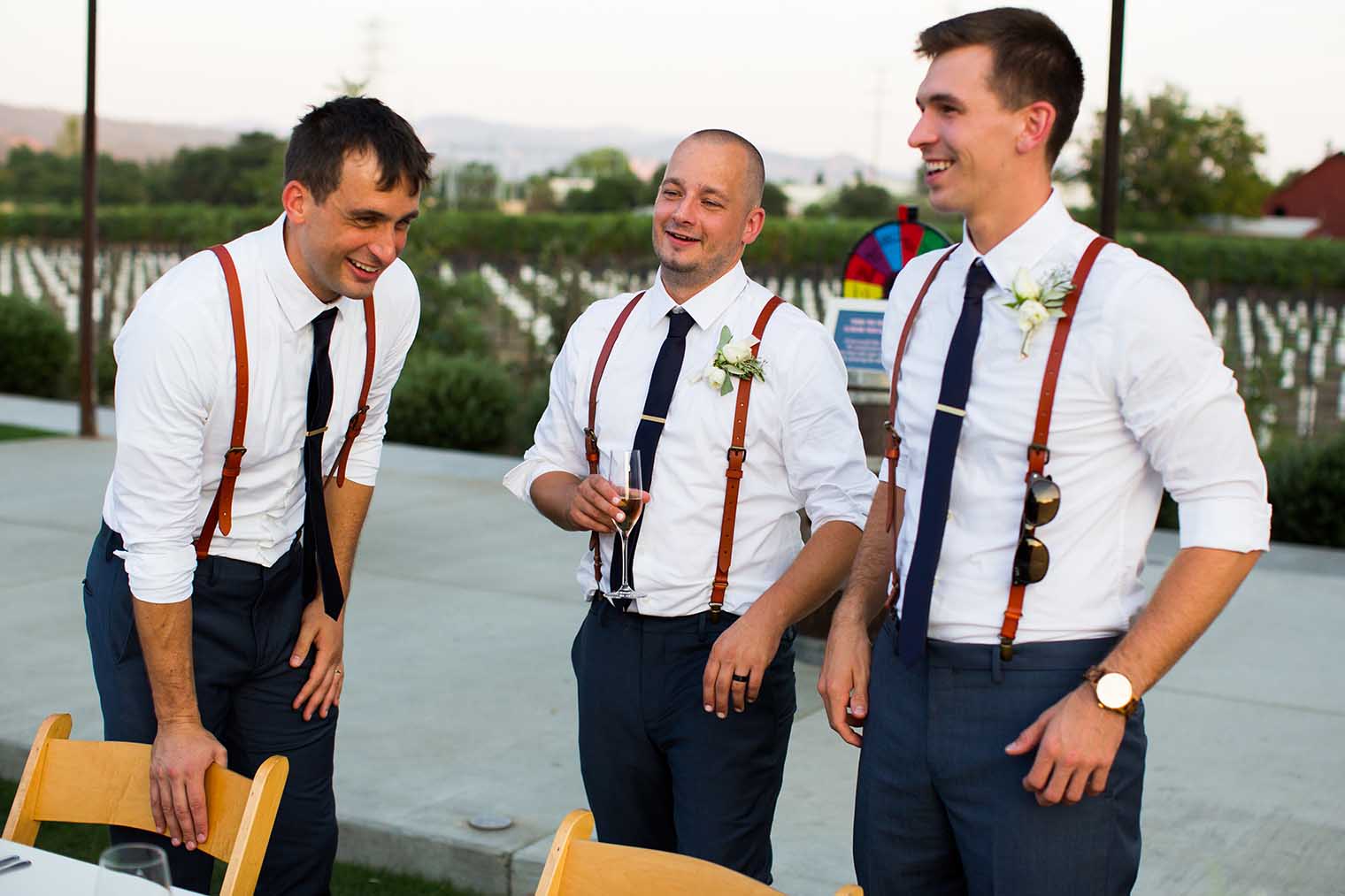 Groomsmen at Farmstead at Long Meadow Ranch Wedding