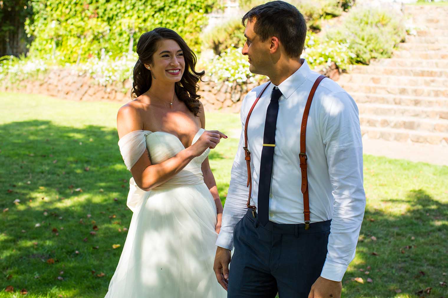 Bride's first look reaction