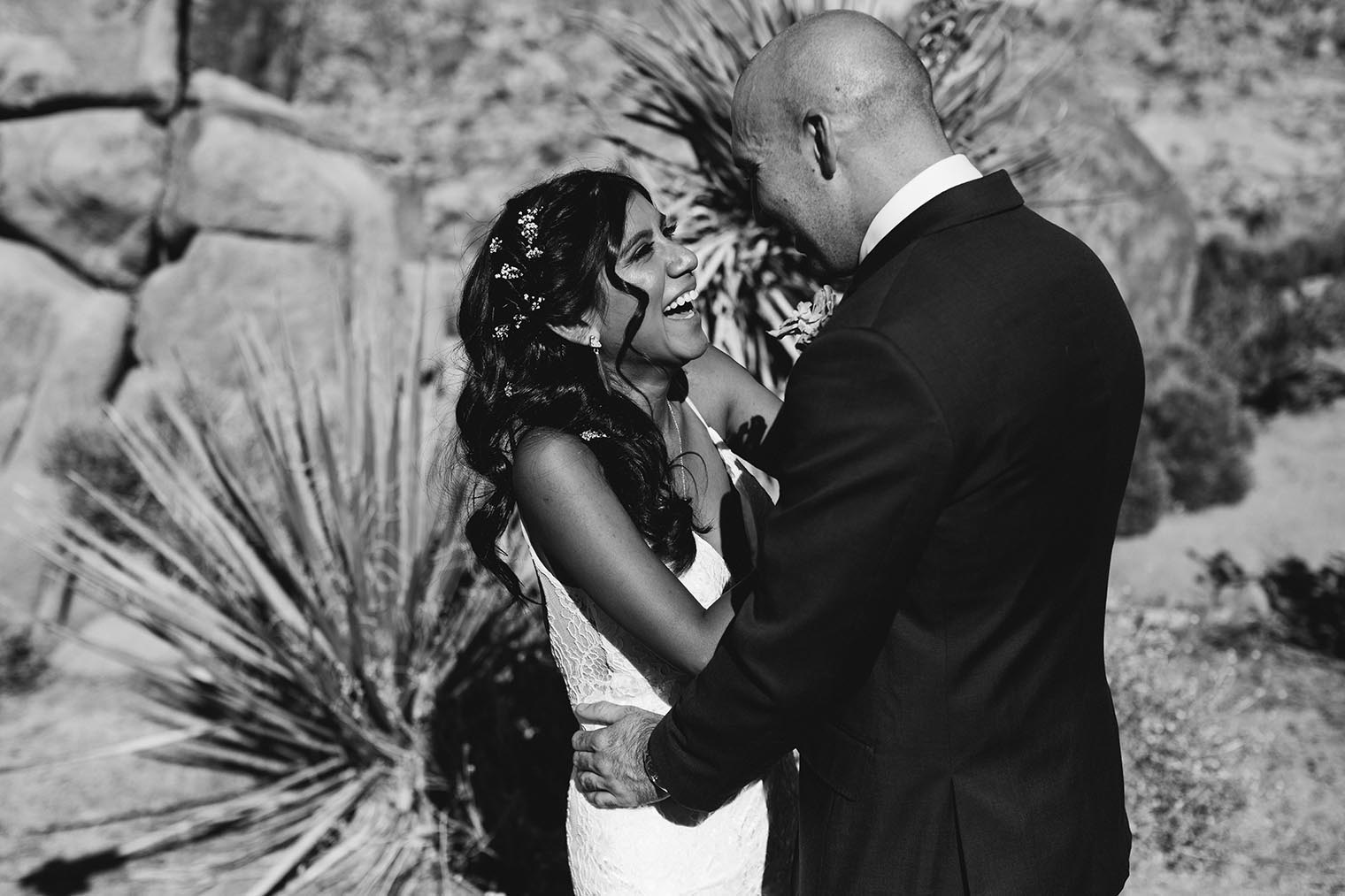 Joshua Tree National Park Wedding First Look 