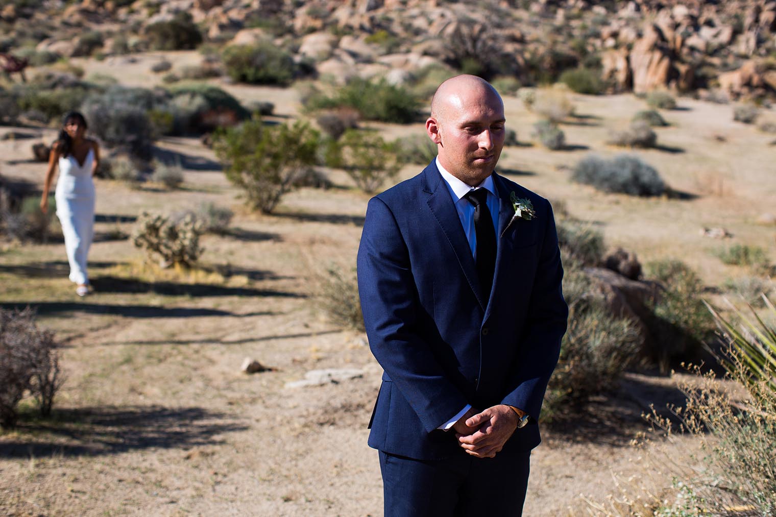 Joshua Tree National Park Wedding First Look 