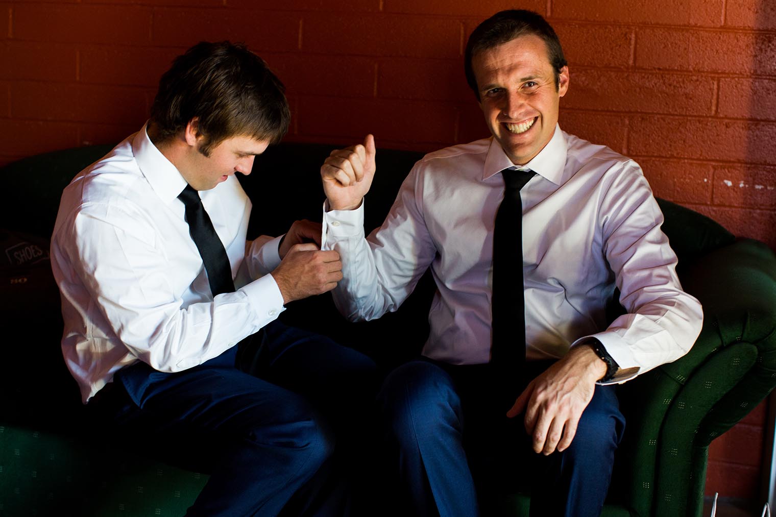 joshua tree inn groom getting ready 
