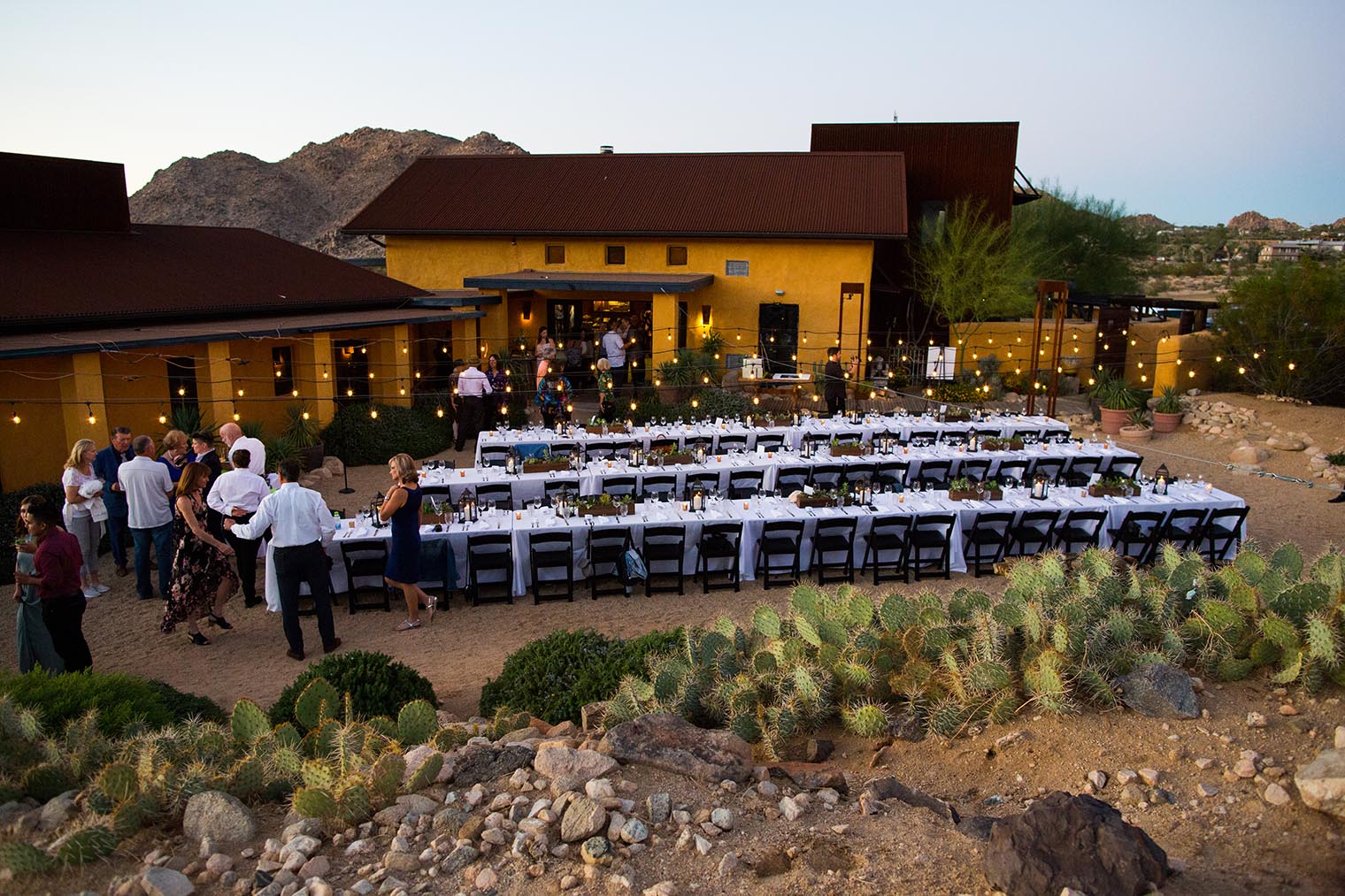 Sacred Sands Joshua Tree Wedding Outdoor Reception Space