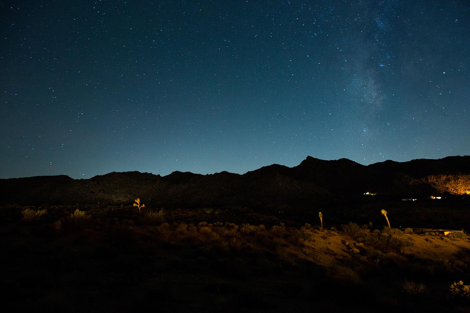 Sacred Sands night image at Joshua Tree Wedding