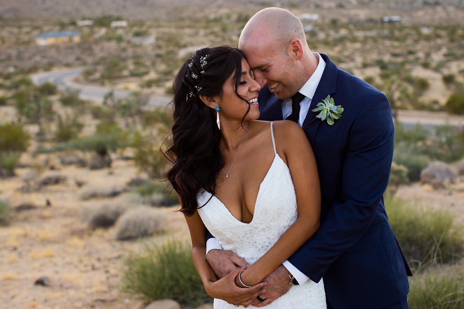 Sacred Sands Joshua Tree Wedding Sunet Couple Photos