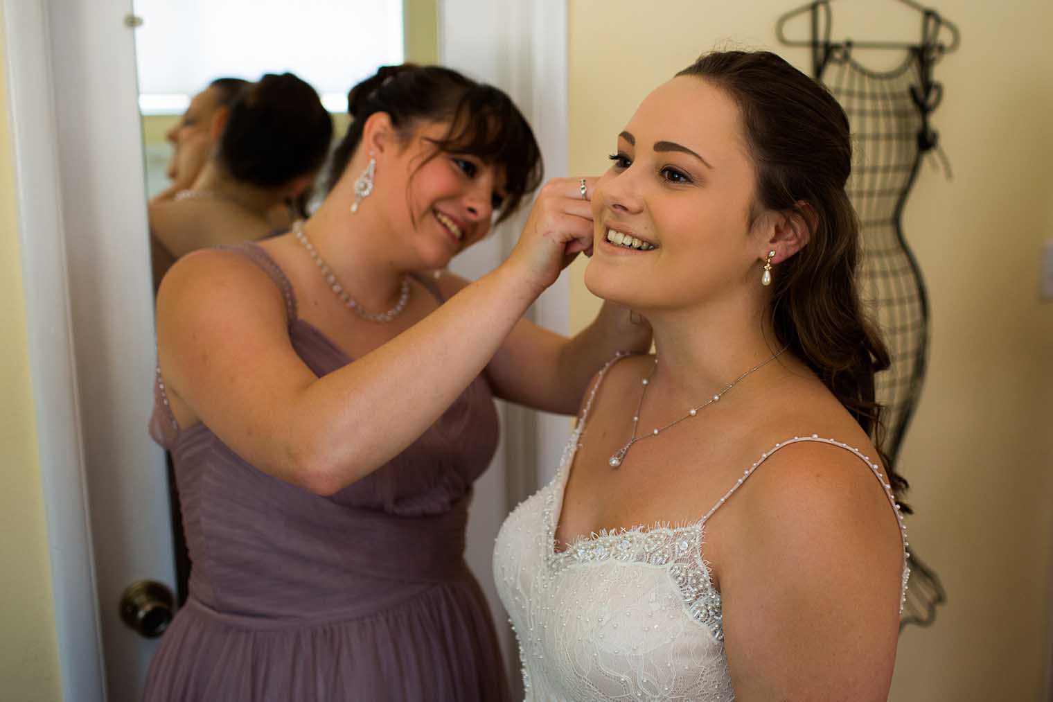 Bride Getting Ready at Nelson Family Vineyards