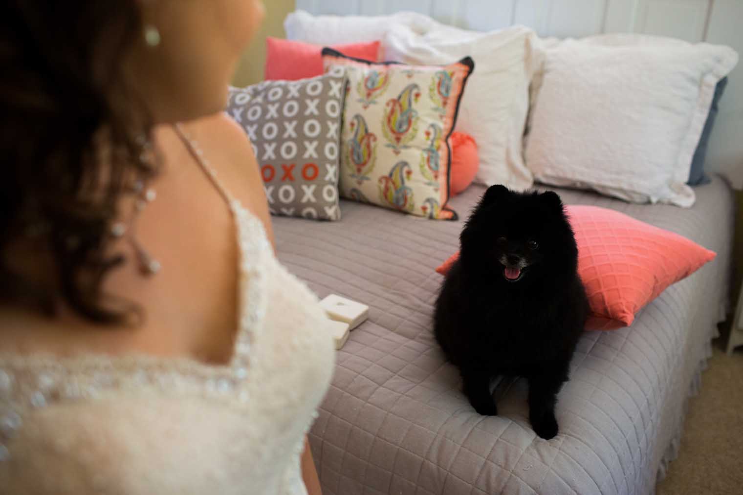 Bride Getting Ready at Nelson Family Vineyards 