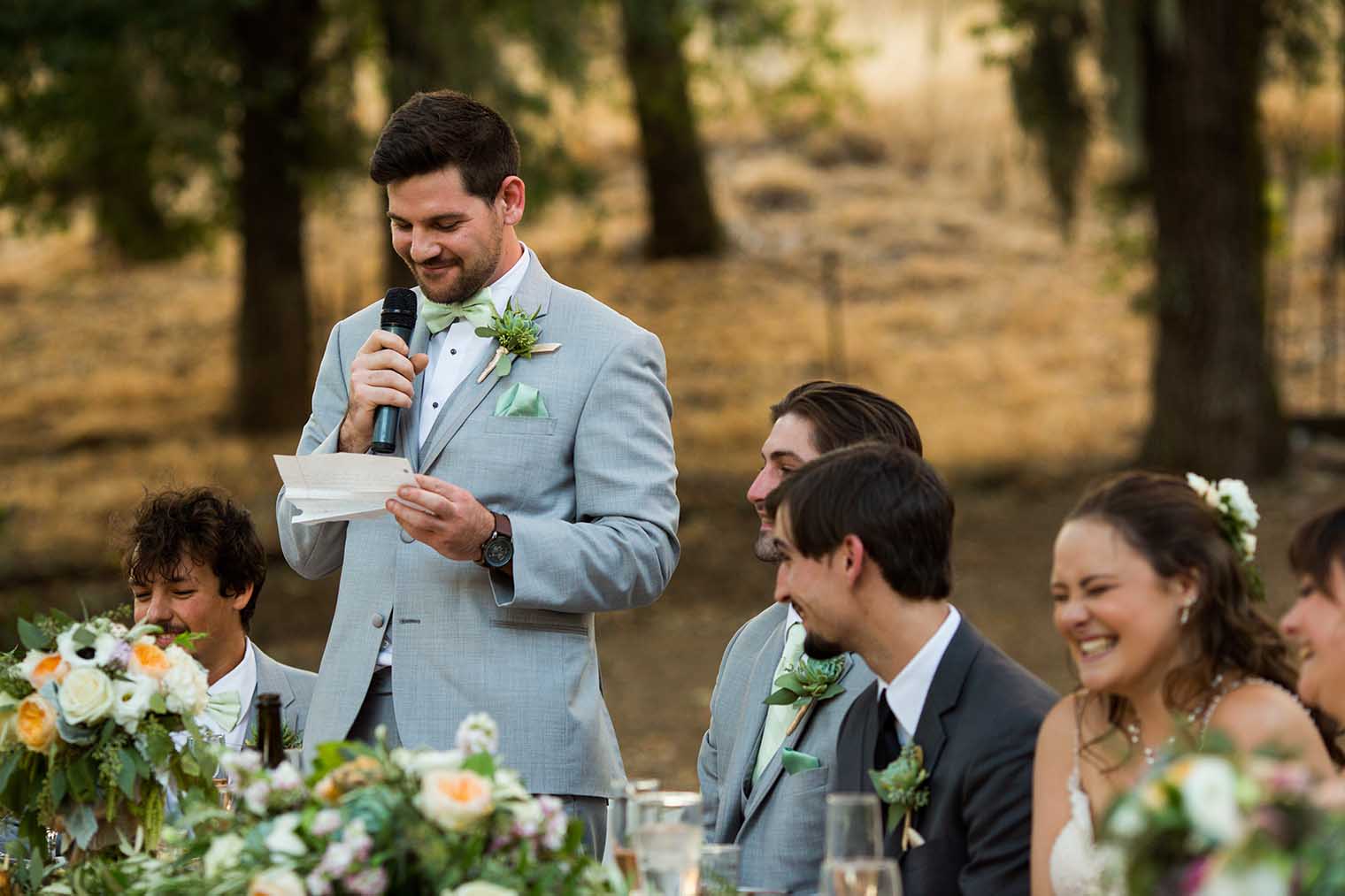 Nelson Family Vineyards Wedding Reception