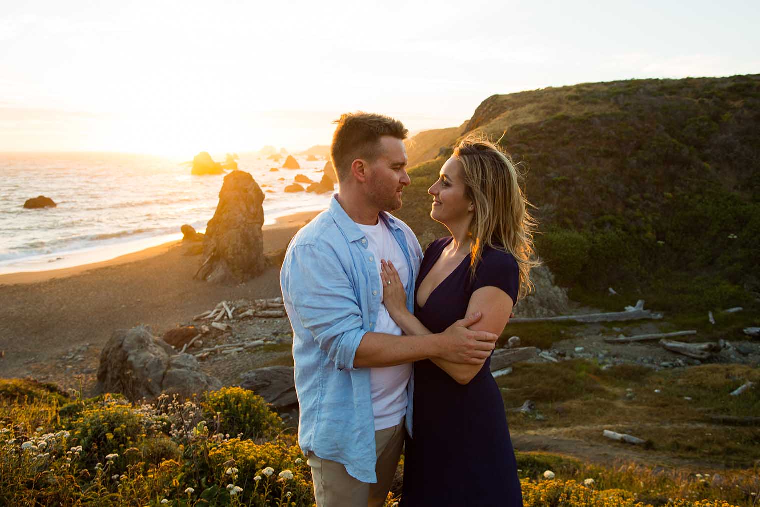 Sonoma Coast State Park Engagement Photos 
