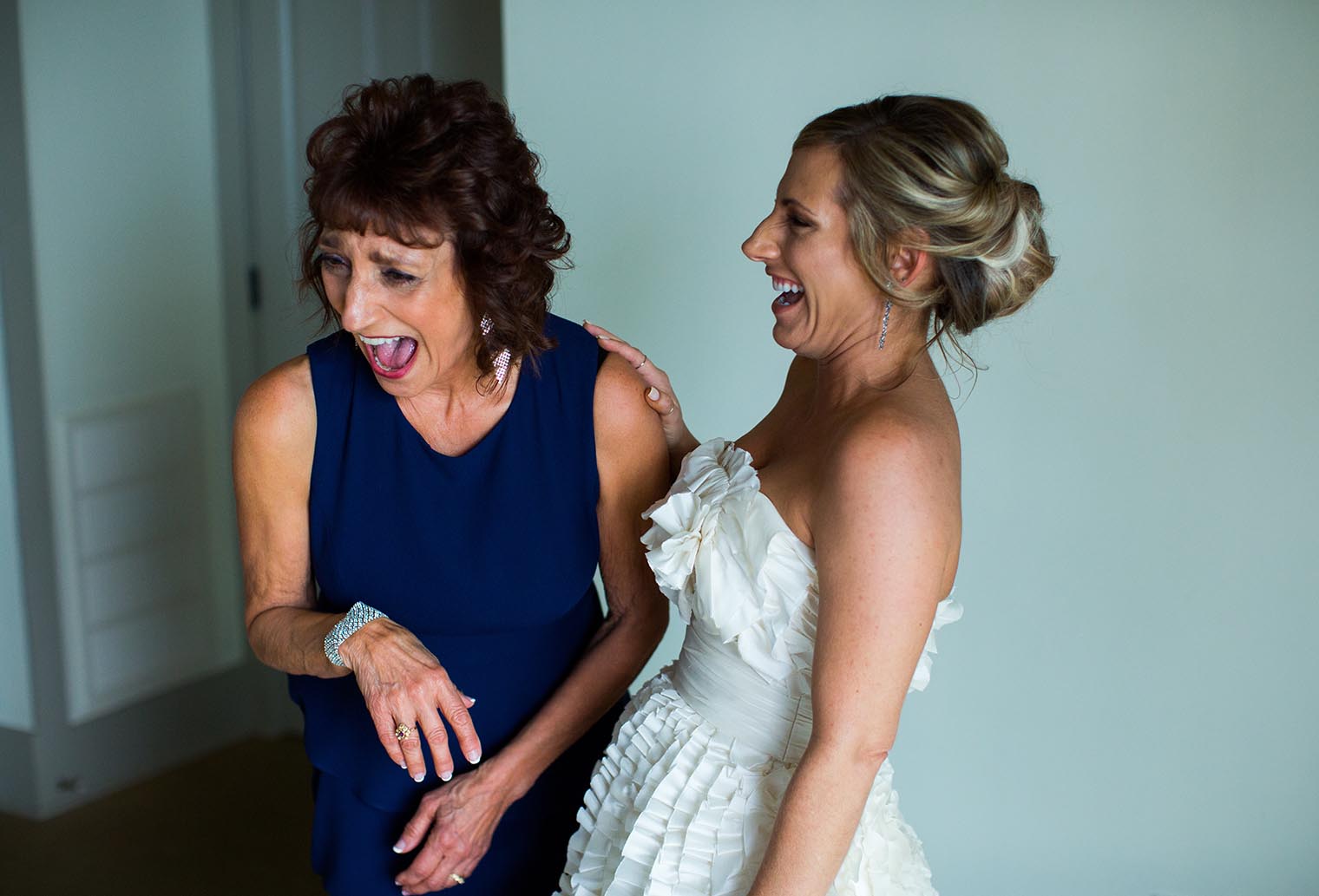 bride and mom at heritage house resort 