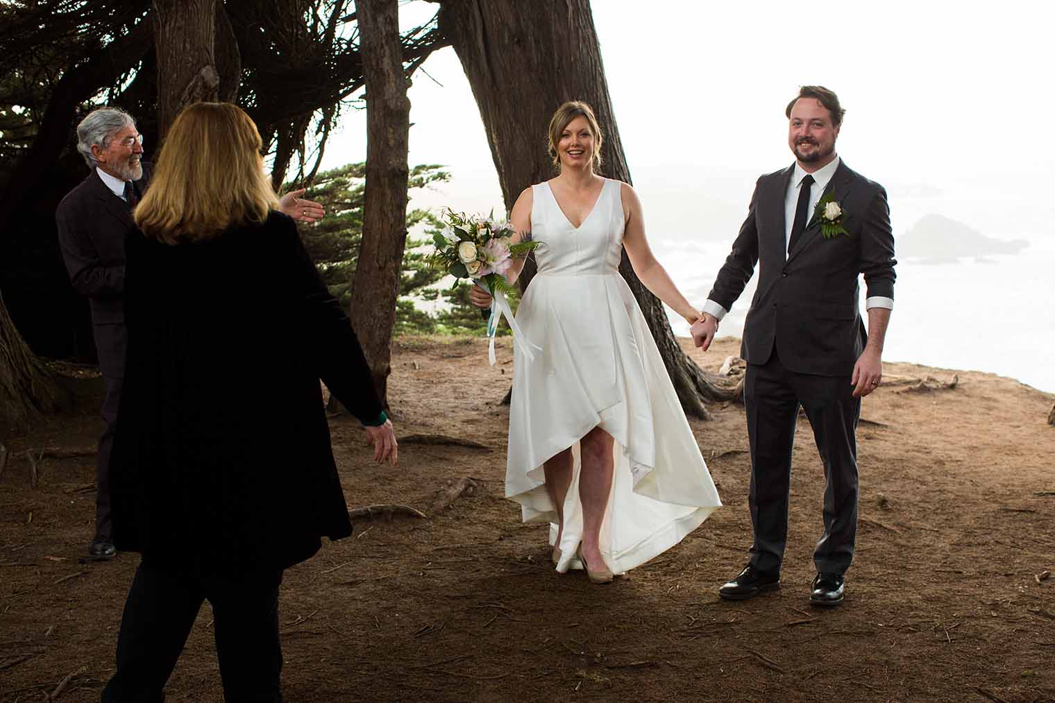 wedding ceremony at cypress grove