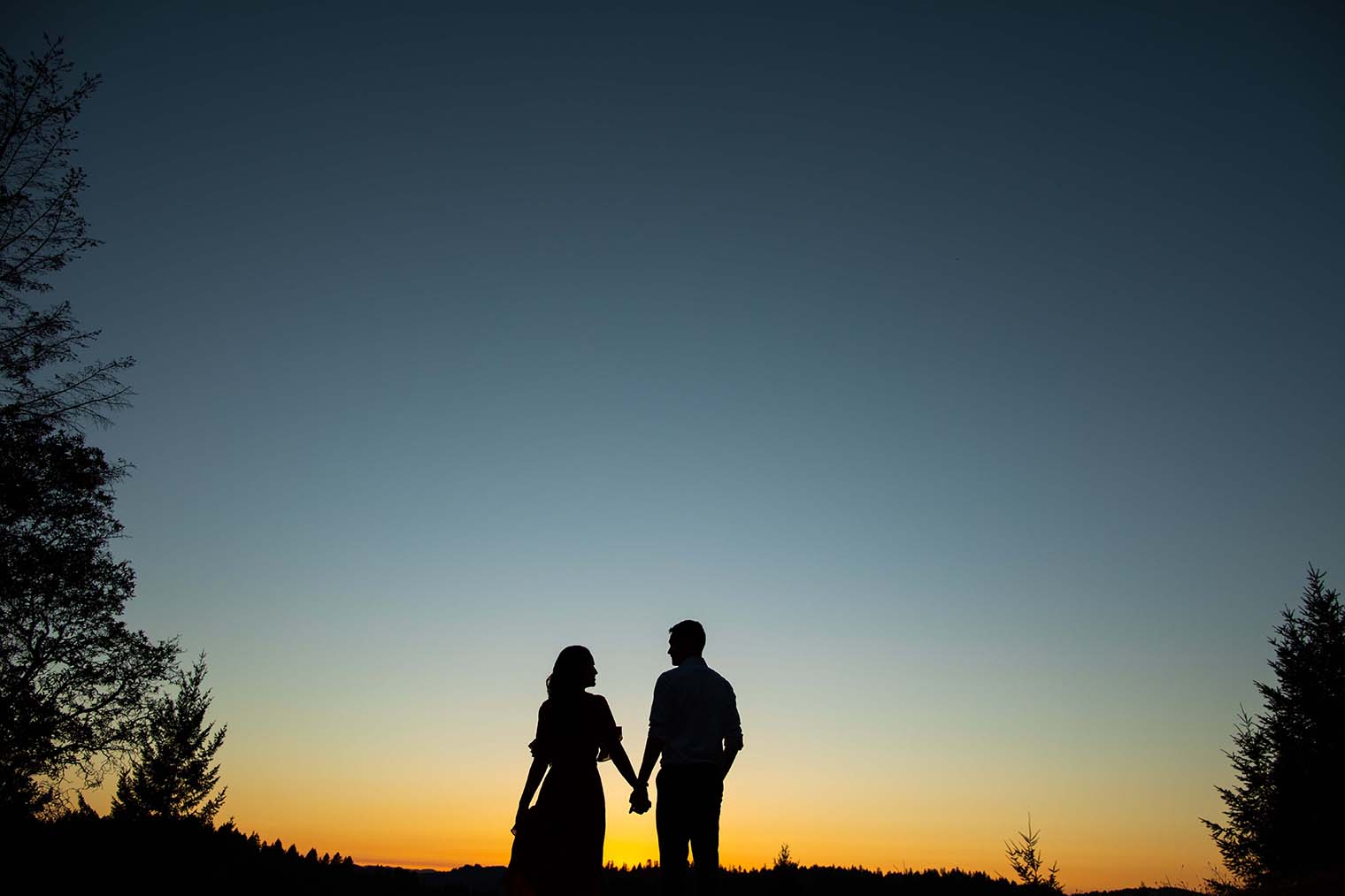 sunset engagement photos