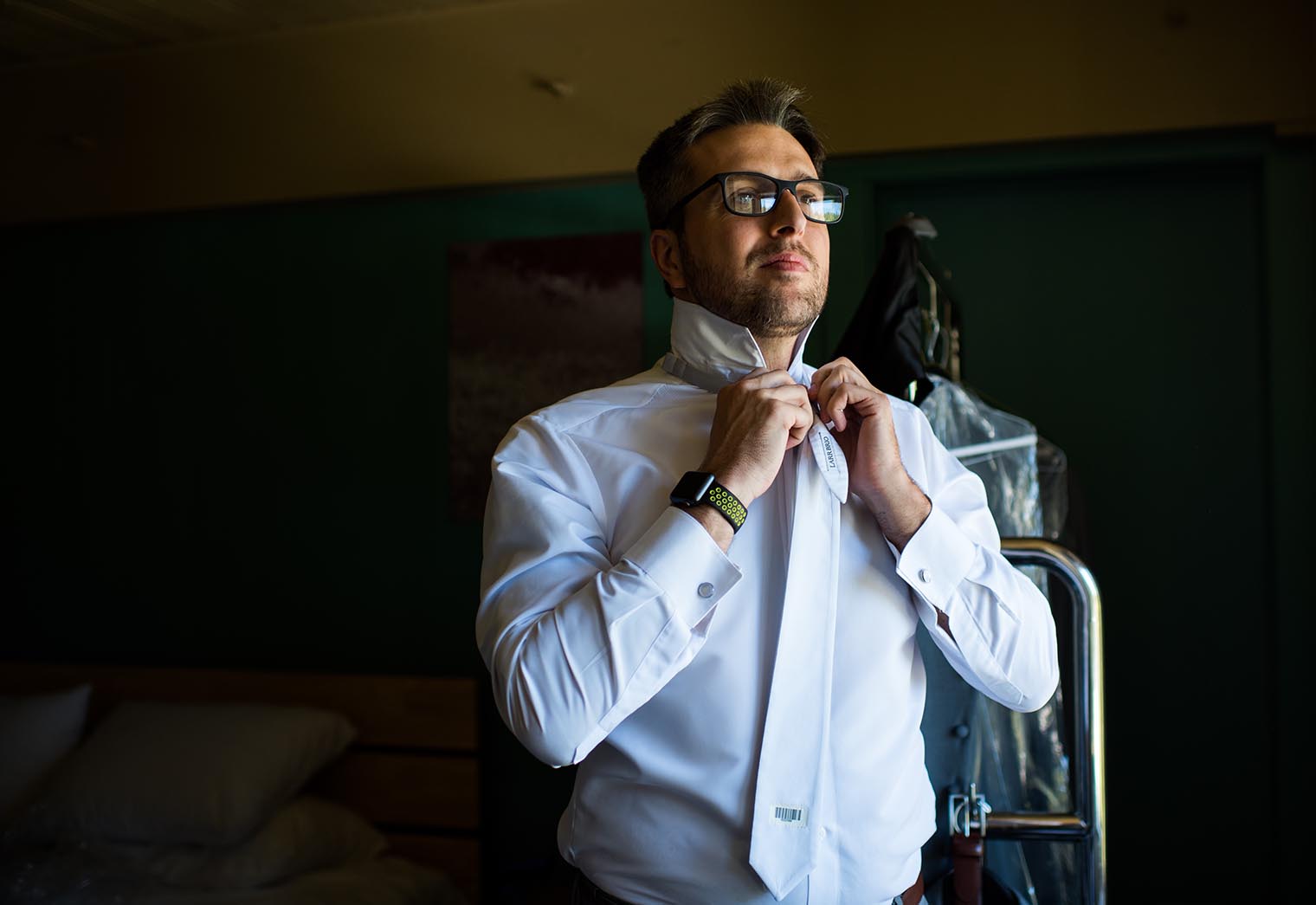 groom getting ready