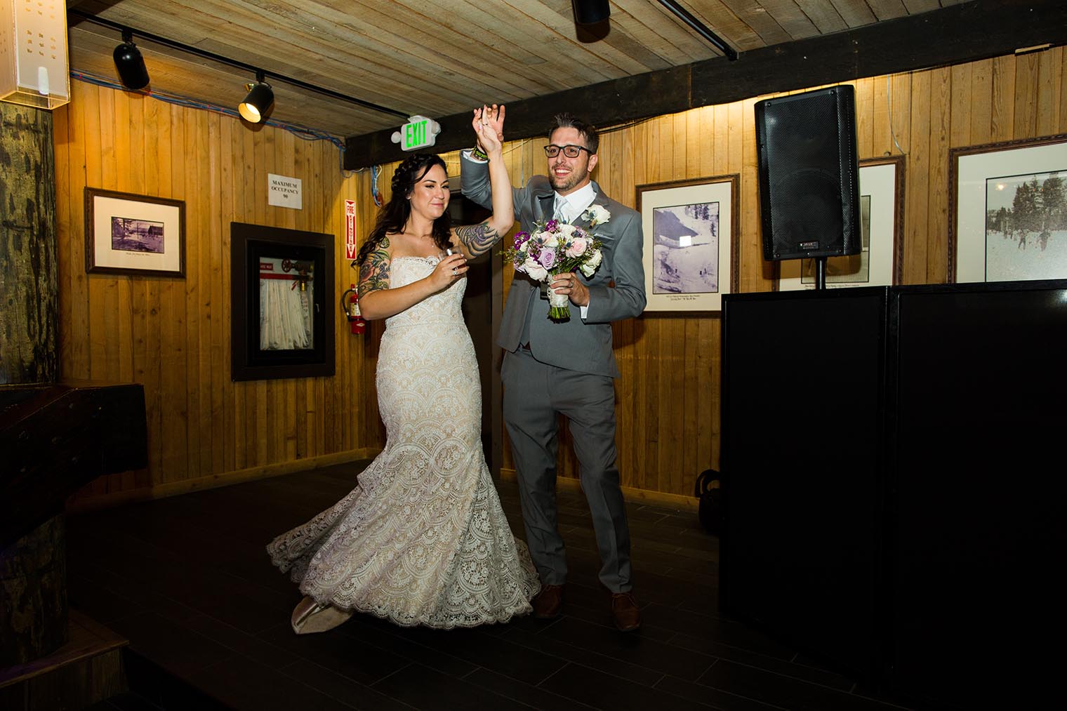 bride and groom introduced 